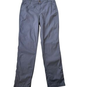L.L. Bean Women's Blue Straight Leg Chino Pants 12 Tall